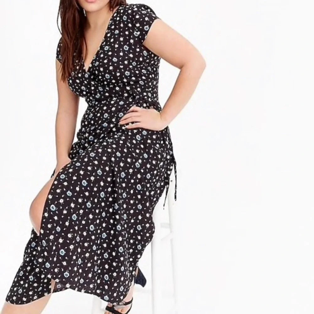 J. Crew Easy Wrap Floral Midi Dress